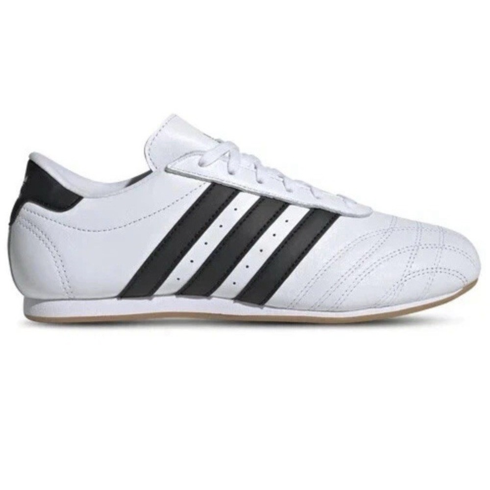 Adidas Taekwondo Lace Shoes Women's Size 7 White Black JS1194 Retro Slim Sneaker